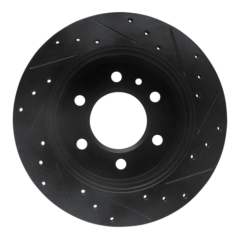 Dodge Sprinter 2500 Brake Rotor (1) - Rear Left - R1 Concepts - Drilled & Slotted - Black - `06-`18